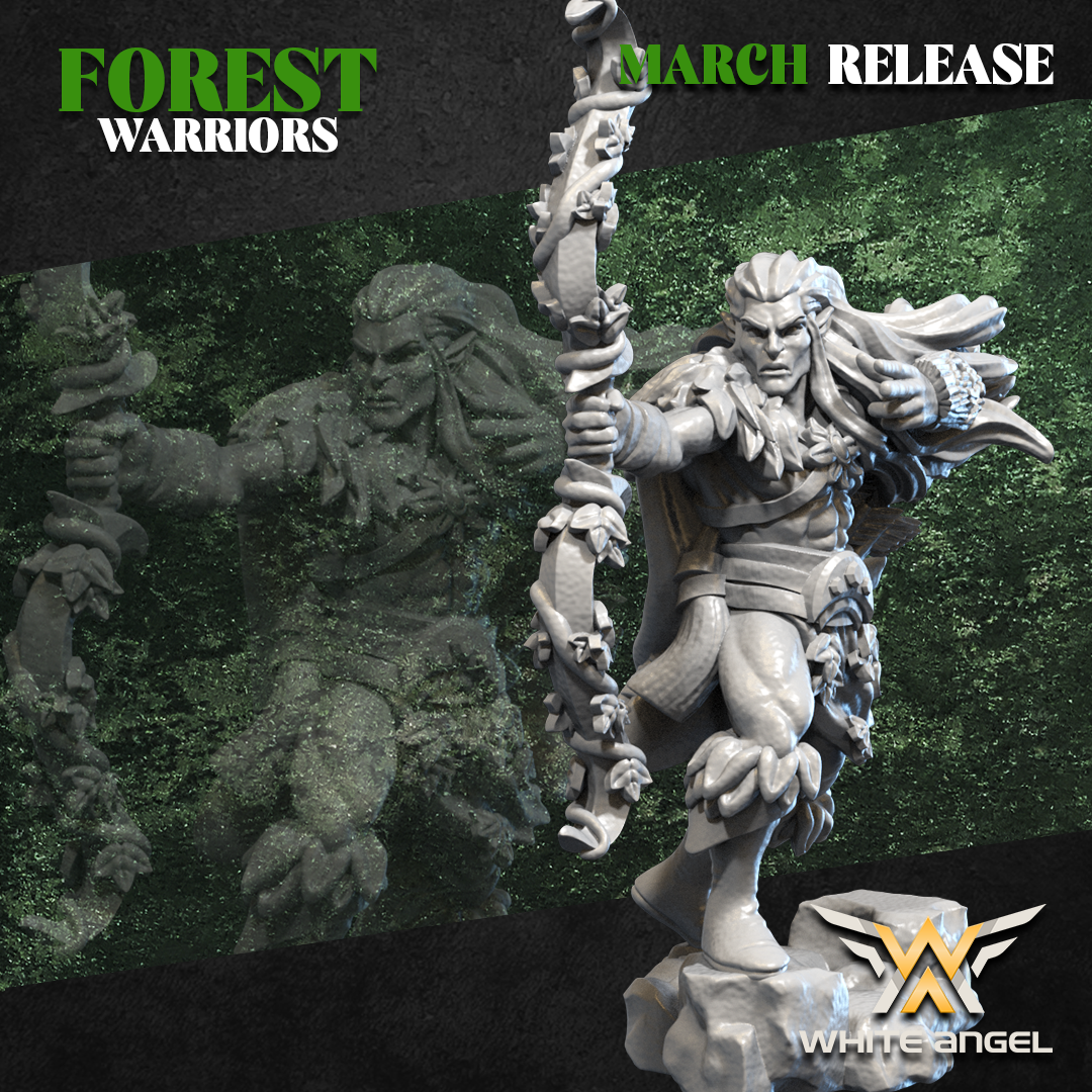 Forest Elves Robin Wood | White Angel 28/32mm Fantasy Wargaming Miniatures Role Playing Miniatures