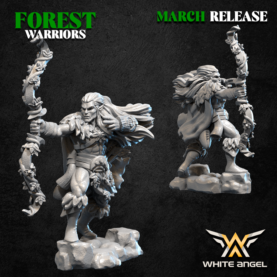 Forest Elves Robin Wood | White Angel 28/32mm Fantasy Wargaming Miniatures Role Playing Miniatures