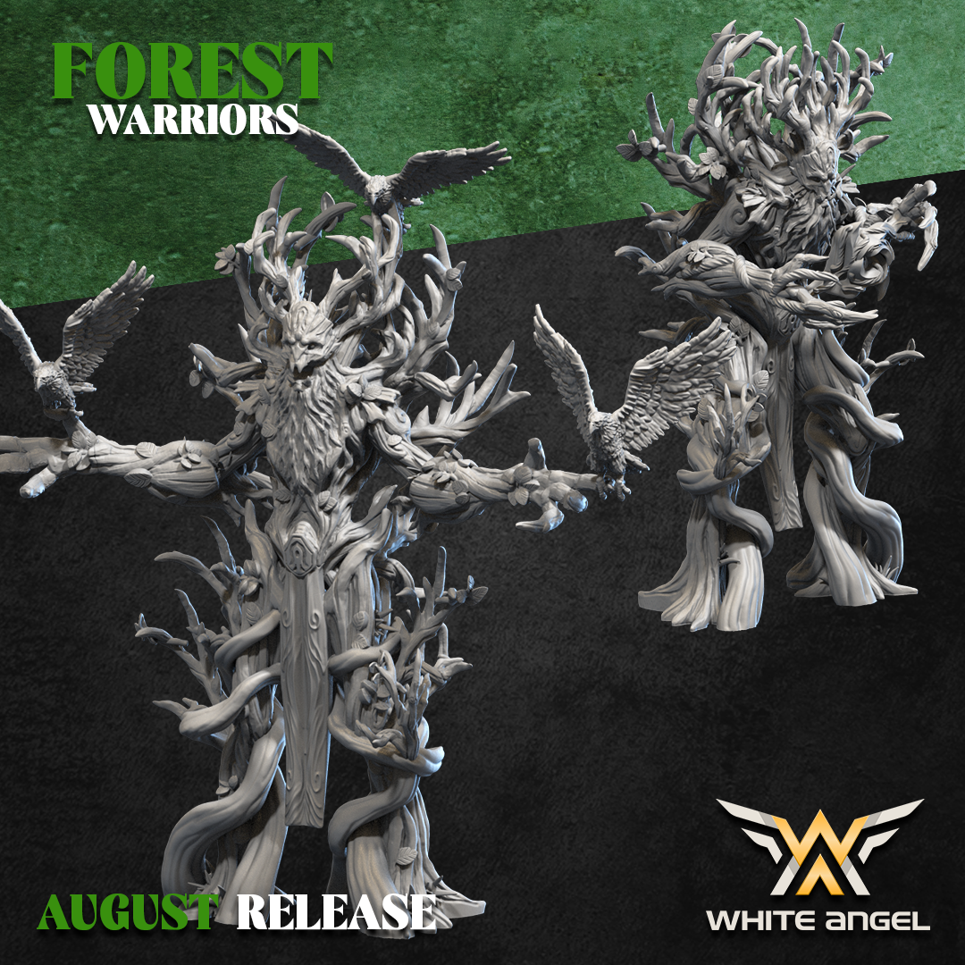 Forest Elves Tree Druid | White Angel 28/32mm Fantasy Wargaming Miniatures Role Playing Miniatures