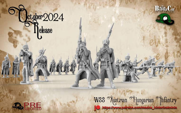 WSS Austrian Hungarian Infantry | Warbear Studios 28mm Historical Wargaming Miniatures