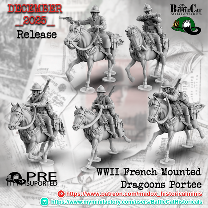 WW2 French Dragoons Portee | Battlecat 28mm Historical Wargaming Miniatures Role Playing Miniatures