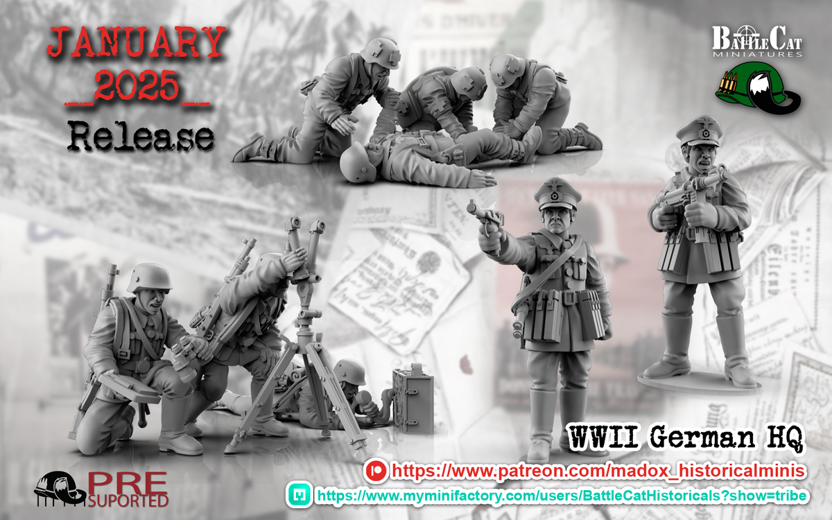 WW2 German HQ | Battlecat 28mm Historical Wargaming Miniatures Role Playing Miniatures