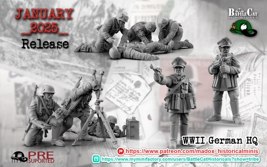 WW2 German HQ | Battlecat 28mm Historical Wargaming Miniatures Role Playing Miniatures