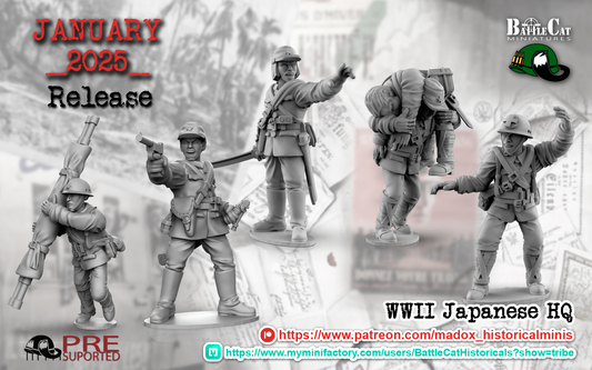 WW2 Japanese HQ | Battlecat 28mm Historical Wargaming Miniatures Role Playing Miniatures