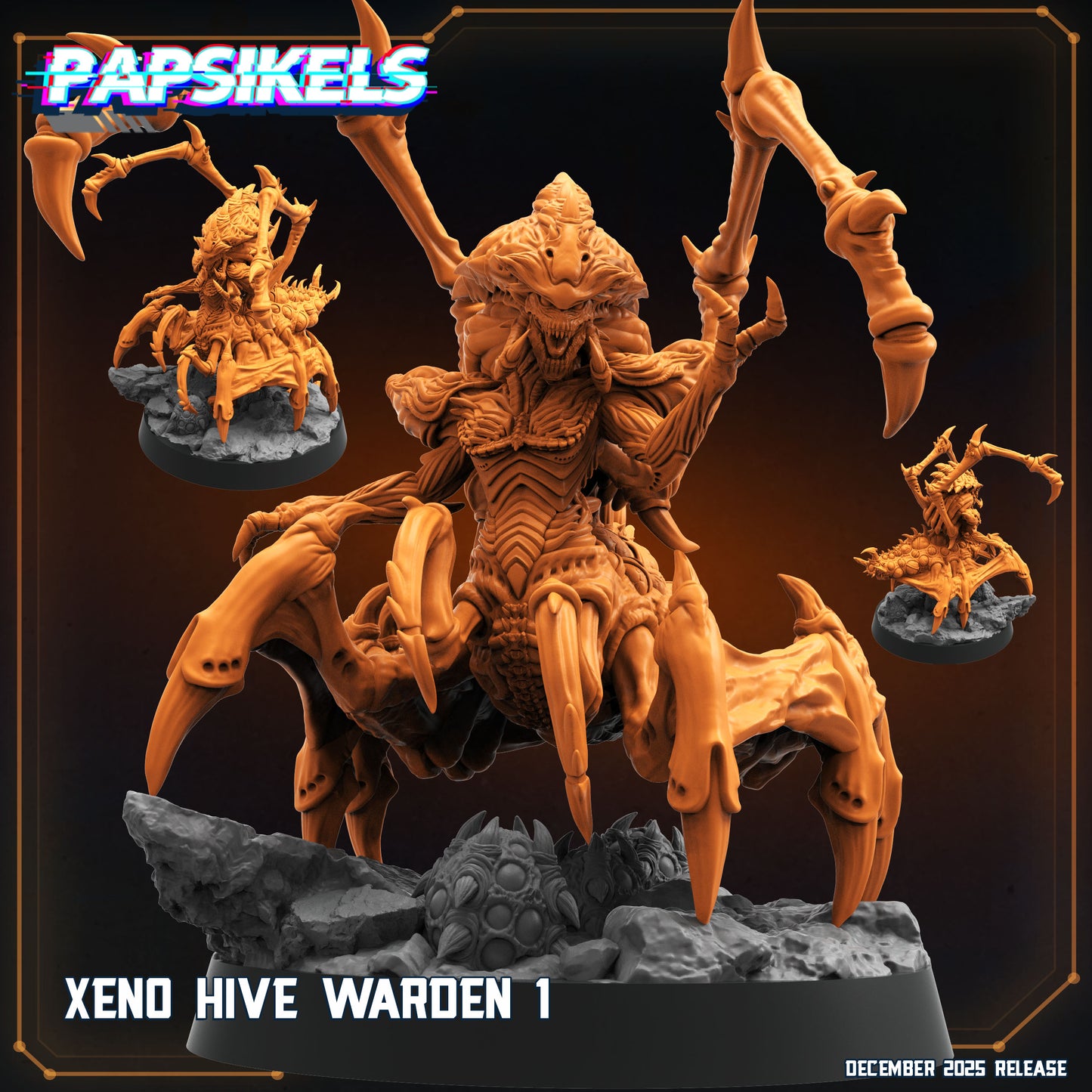 Overmind Hive Queen | Papsikels 32mm Sci Fi Miniatures