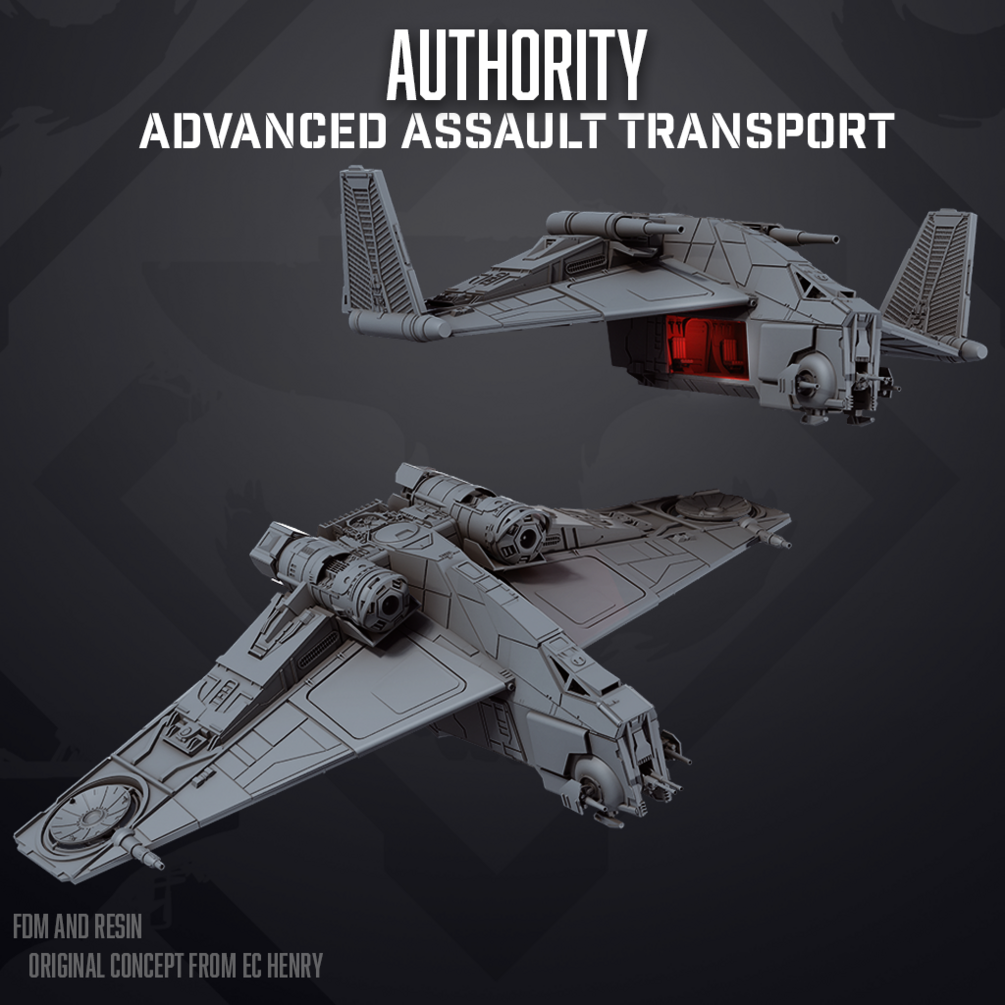 Space Wars: Authority Advanced Assault Transport | Skullforge Studios 32mm Wargaming Miniatures Role Playing Miniatures