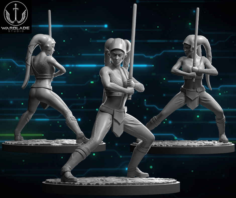 Shatter Scale Aayla Secura | Warblade Studios 40mm Miniatures Role Playing Miniatures