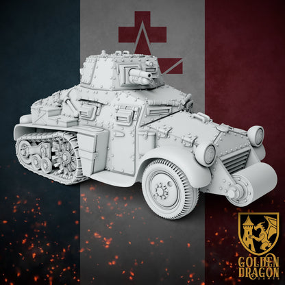 New French Republic P28 Armored Truck | Golden Dragon Games Weird WW2 Role Playing Miniatures