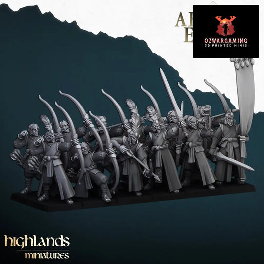 Aegean Elves Archers | Highlands Miniatures 28/32mm Fantasy Wargaming Miniatures Role Playing Miniatures