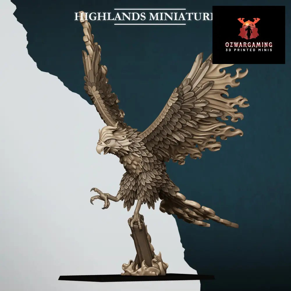 Aegean Elves Fire Phoenix | Highlands Miniatures 28/32mm Fantasy Wargaming Miniatures Role Playing Miniatures