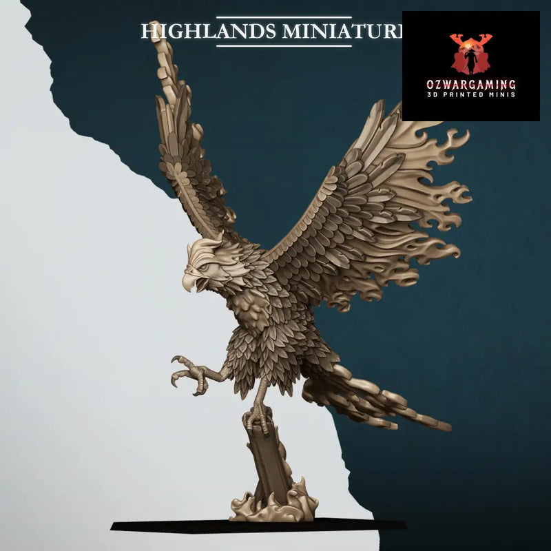 Aegean Elves Fire Phoenix | Highlands Miniatures 28/32mm Fantasy Wargaming Miniatures Role Playing Miniatures