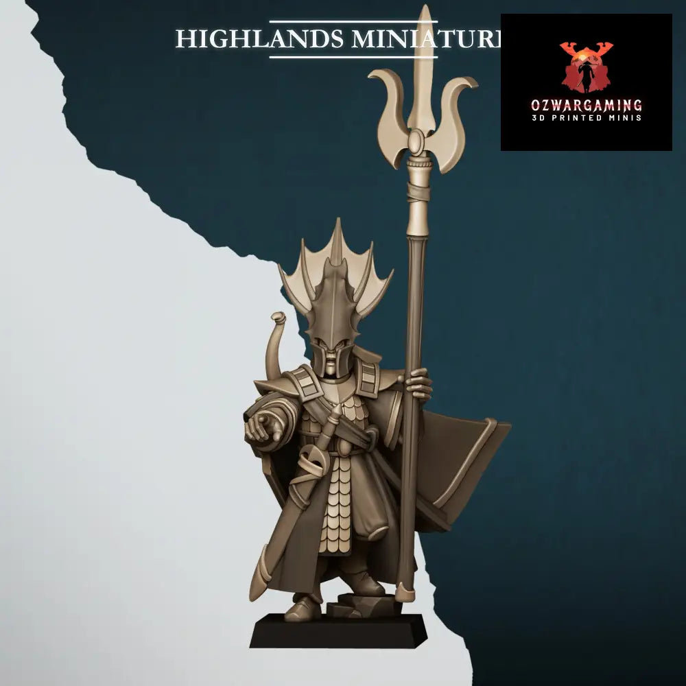Aegean Elves Lord of the Sea| Highlands Miniatures 28/32mm Fantasy Wargaming Miniatures Role Playing Miniatures