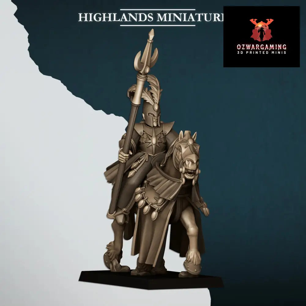 Aegean Elves Mounted Mage | Highlands Miniatures 28/32mm Fantasy Wargaming Miniatures Role Playing Miniatures