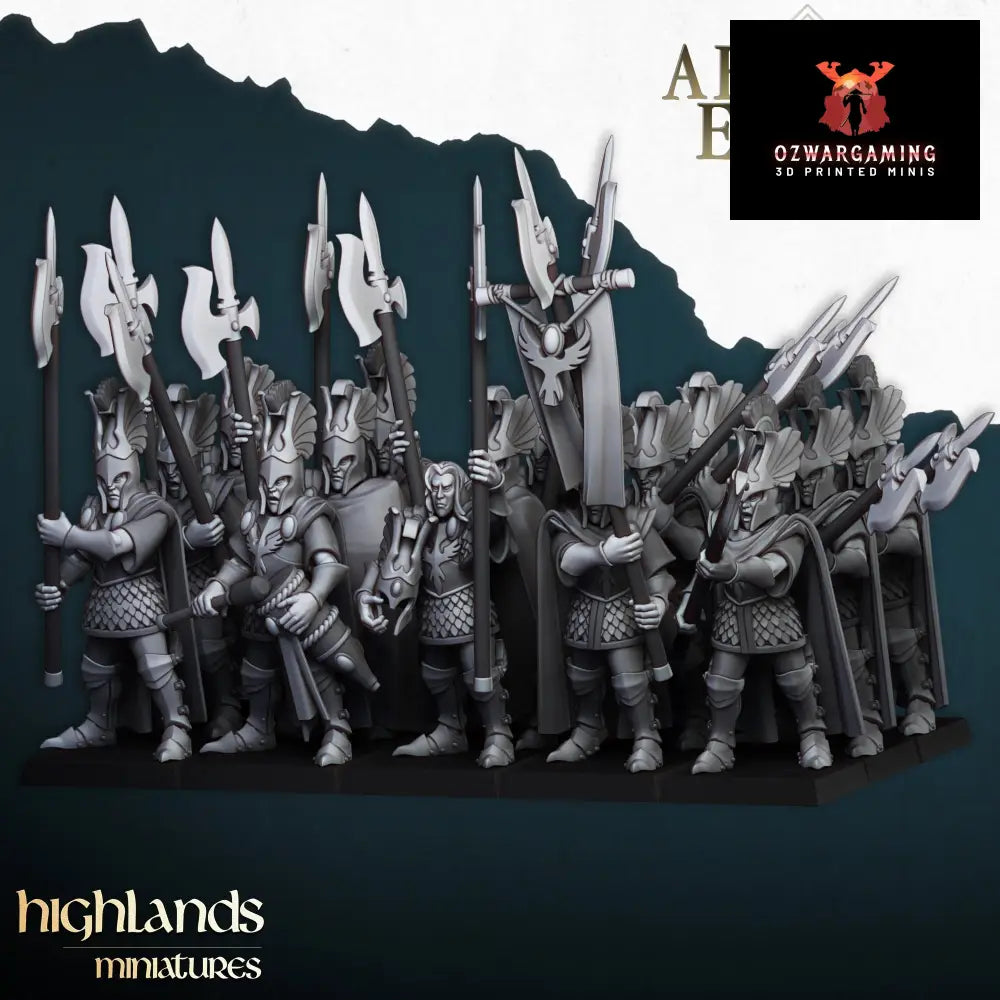 Aegean Elves Mycenean Guard | Highlands Miniatures 28/32mm Fantasy Wargaming Miniatures Role Playing Miniatures