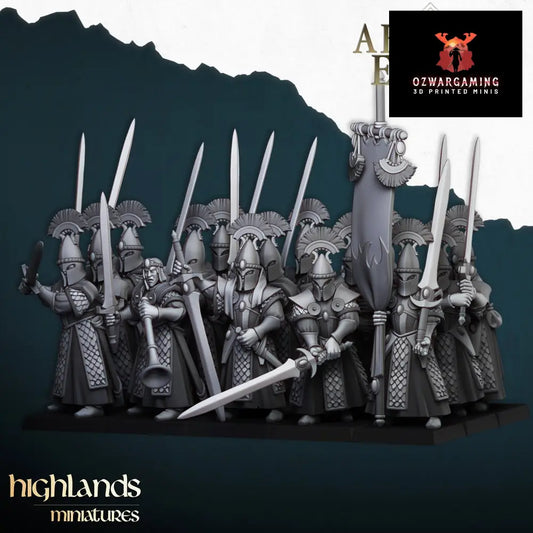 Aegean Elves Swords of Messara | Highlands Miniatures 28/32mm Fantasy Wargaming Miniatures Role Playing Miniatures
