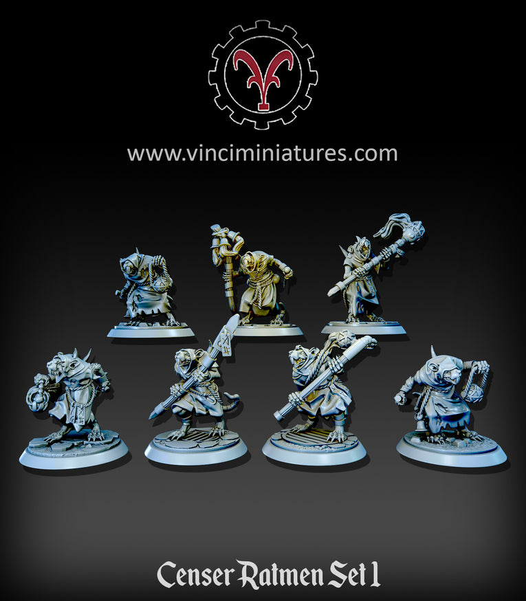 Verminkin Censer Ratmen | Vinci Miniatures 28/32mm Fantasy Wargaming Miniatures