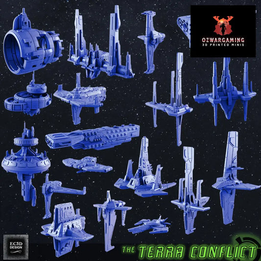 Alliance Fleet | EC3D Fleet Scale Sci Fi Miniatures Role Playing Miniatures