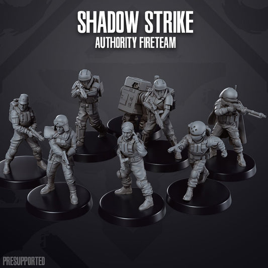 Space Wars: Authority Fireteam Shaow Strike | Skullforge Studios 32mm Wargaming Miniatures Role Playing Miniatures