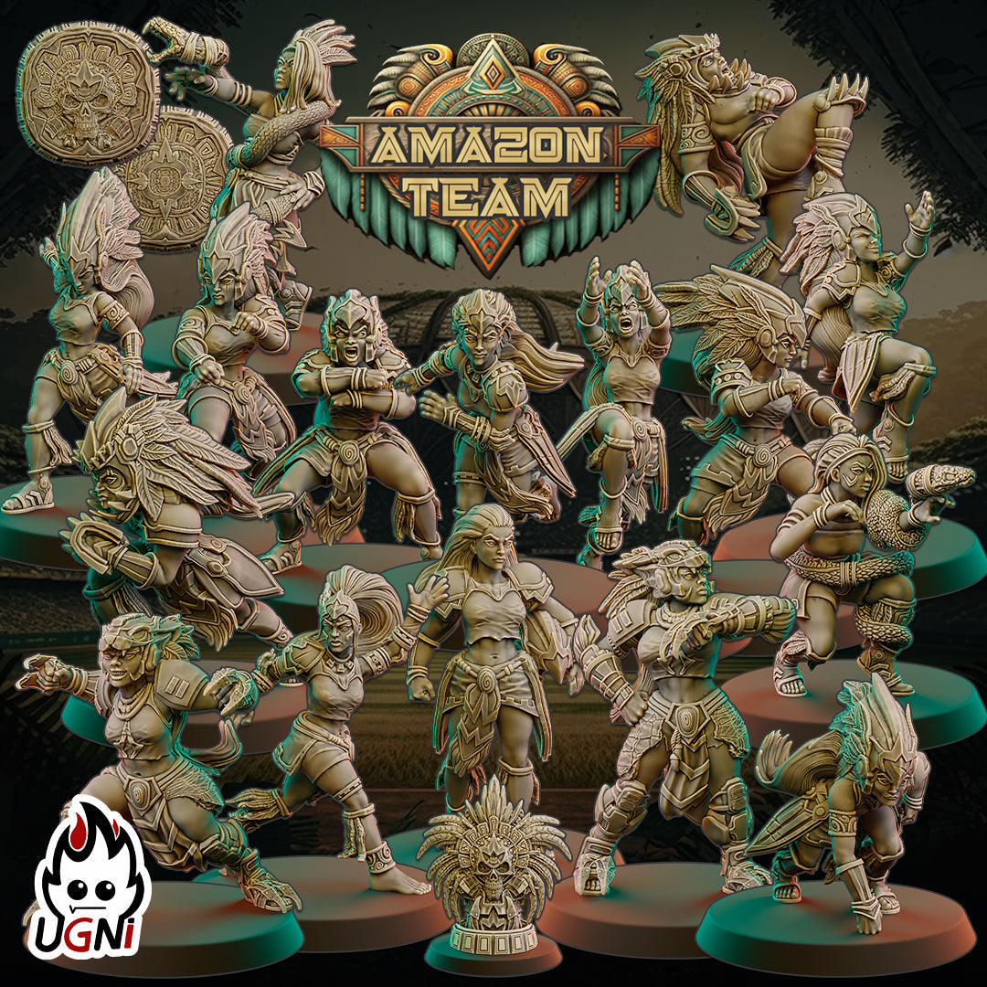 Amazon Fantasy Football Team | Ugni Miniatures Role Playing Miniatures
