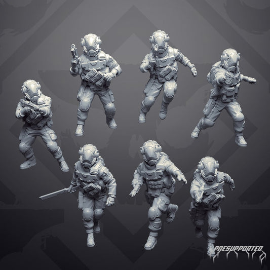 ARSENAL INFANTRY: Frontier Mercs | Skullforge Studios 32mm Wargaming Miniatures Role Playing Miniatures
