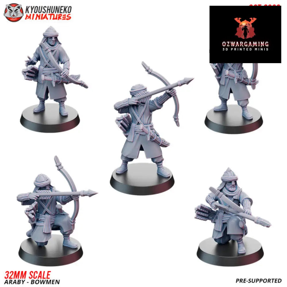 Araby Bowmen | Kyoushuneko 28/32mm Fantasy Wargaming Miniatures Role Playing Miniatures