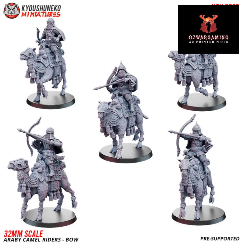 Araby Camel Rider Bowmen | Kyoushuneko 28/32mm Fantasy Wargaming Miniatures Role Playing Miniatures
