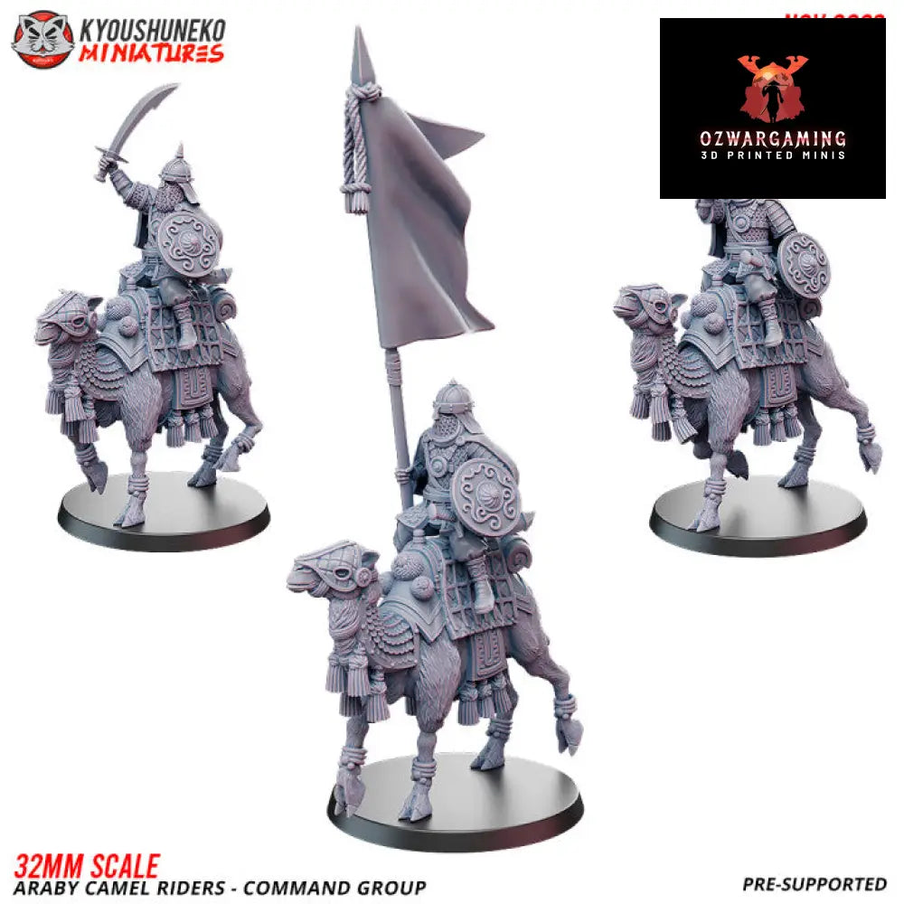 Araby Camel Rider Swordsmen | Kyoushuneko 28/32mm Fantasy Wargaming Miniatures Role Playing Miniatures