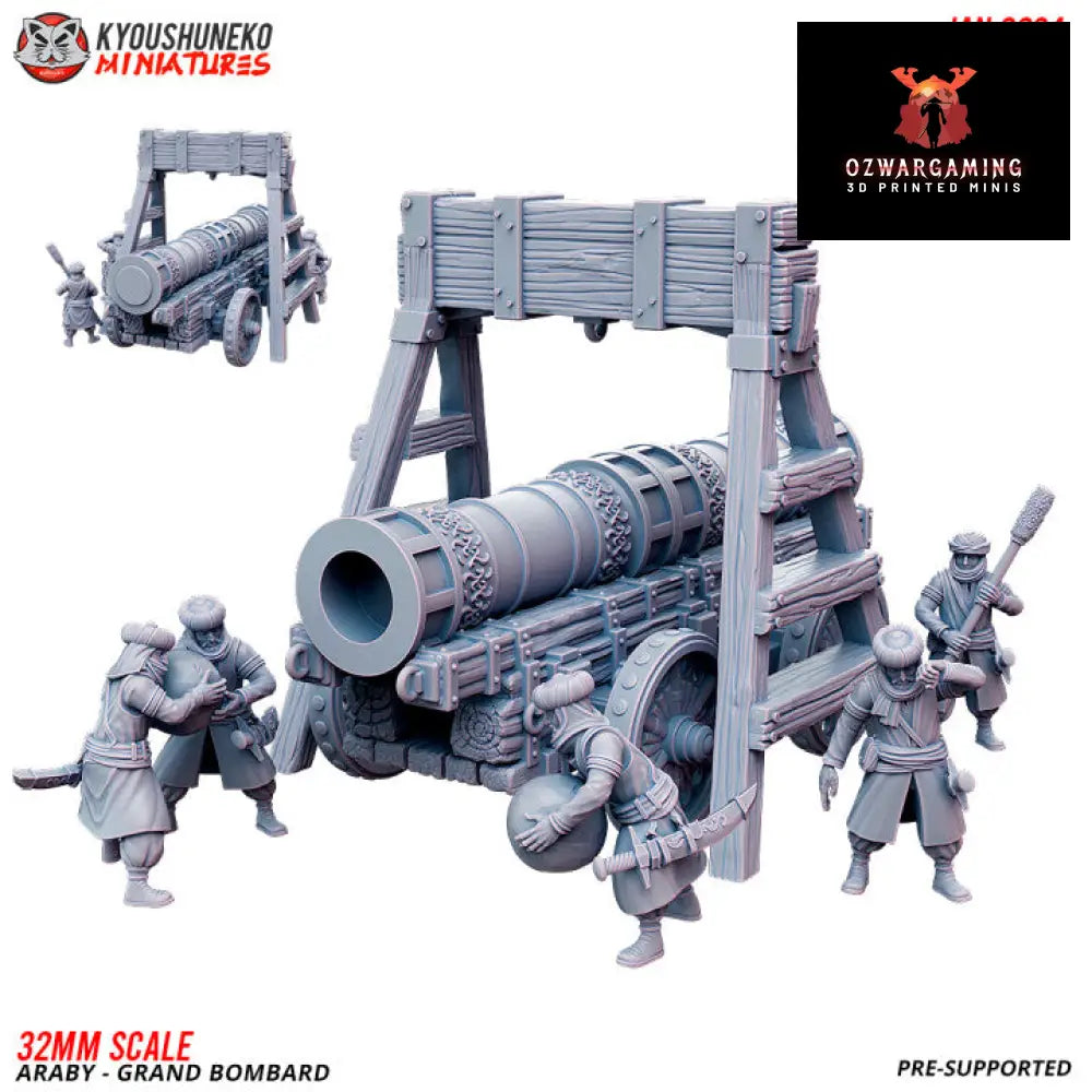 Araby Grand Bombard | Kyoushuneko 28/32mm Fantasy Wargaming Miniatures Role Playing Miniatures