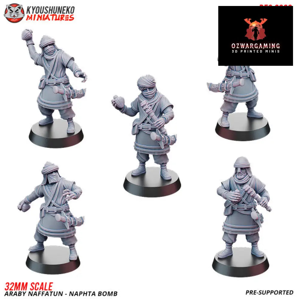 Araby Naffatun Naptha Bombs | Kyoushuneko 28/32mm Fantasy Wargaming Miniatures Role Playing Miniatures