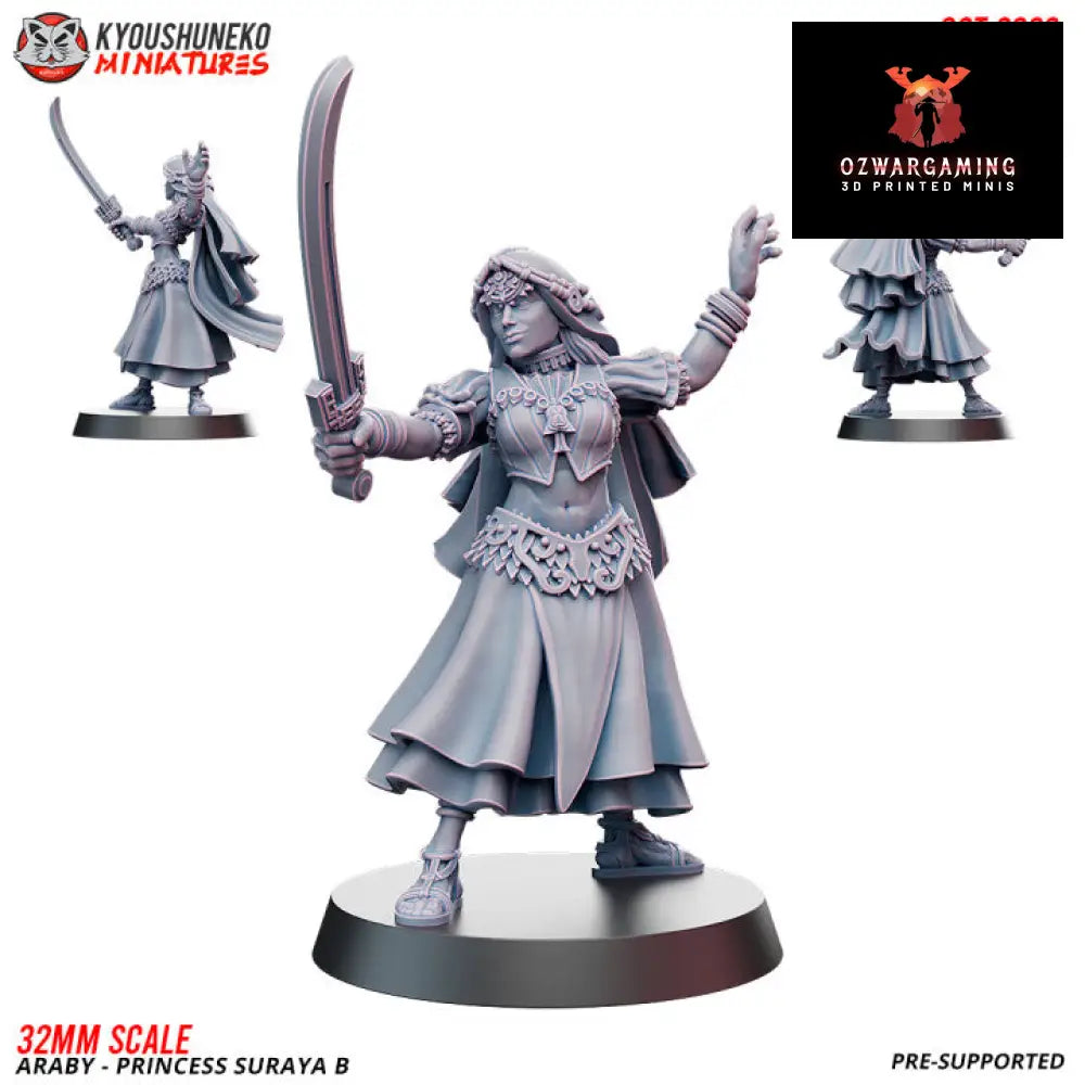 Araby Princess Suraya | Kyoushuneko 28/32mm Fantasy Wargaming Miniatures Role Playing Miniatures