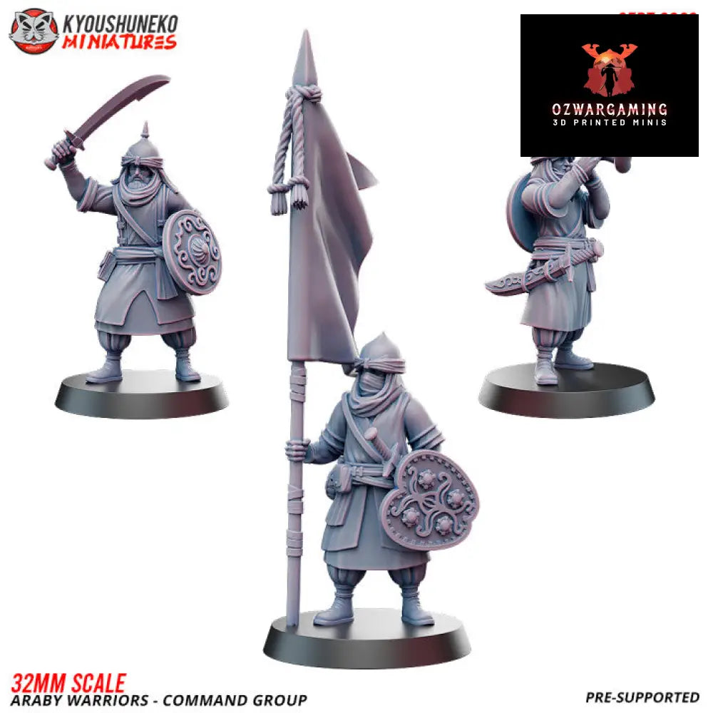 Araby Spearmen | Kyoushuneko 28/32mm Fantasy Wargaming Miniatures Role Playing Miniatures