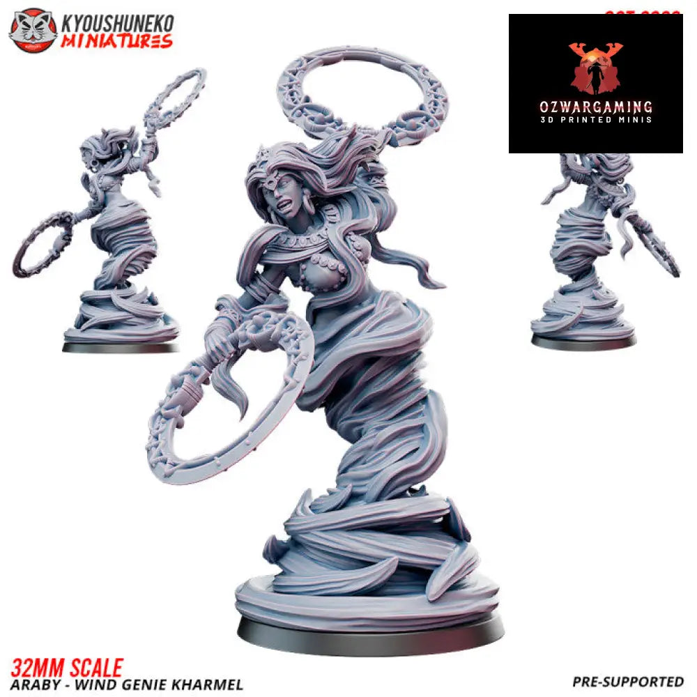 Araby Wind Djinn | Kyoushuneko 28/32mm Fantasy Wargaming Miniatures Role Playing Miniatures