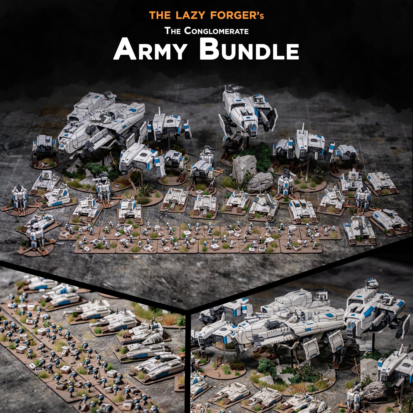 The Conglomerate Starter Army | The Lazy Forger 6-8mm Sci Fi Wargaming Miniatures Role Playing Miniatures