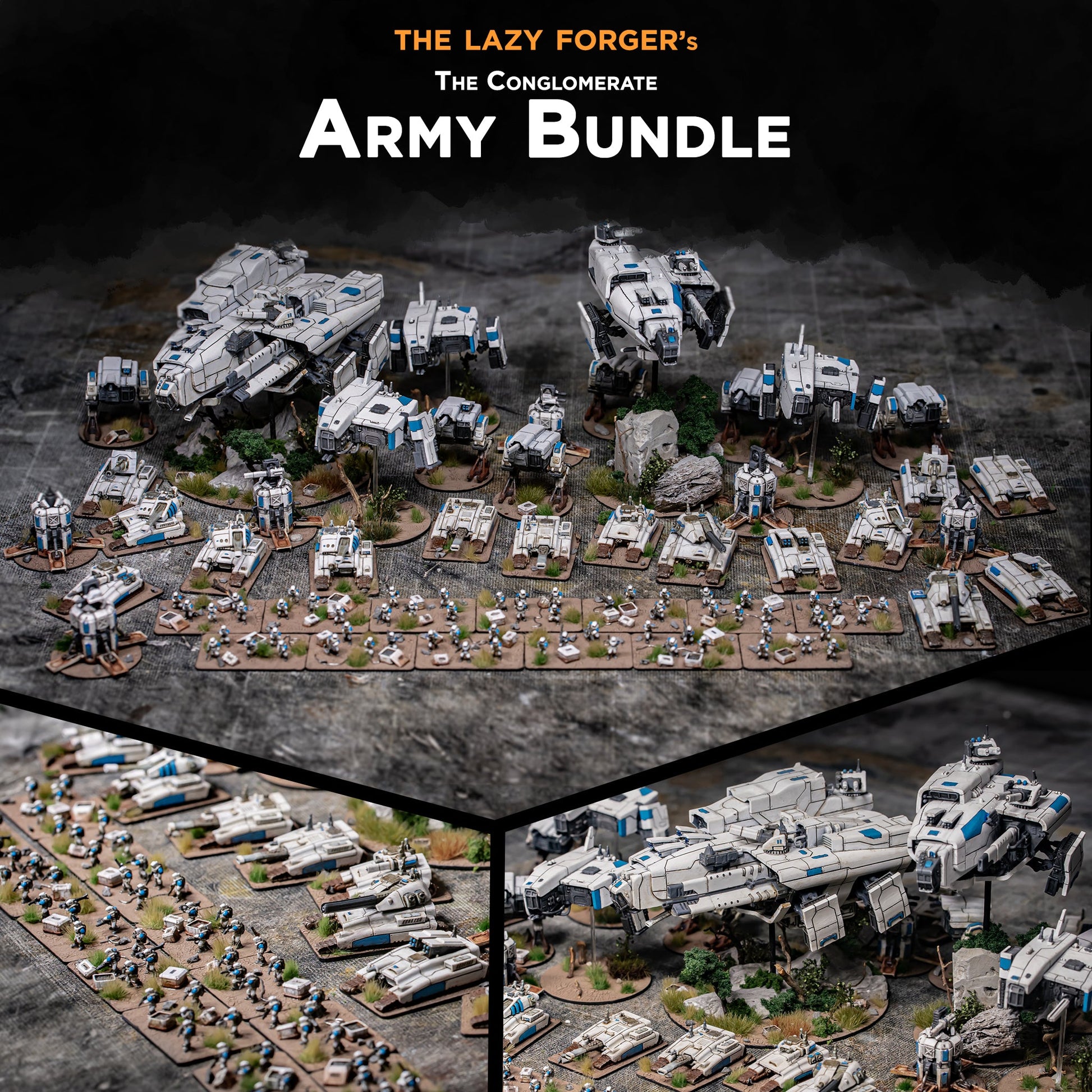 The Conglomerate Starter Army | The Lazy Forger 6-8mm Sci Fi Wargaming Miniatures Role Playing Miniatures