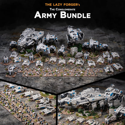 The Conglomerate Starter Army | The Lazy Forger 6-8mm Sci Fi Wargaming Miniatures Role Playing Miniatures
