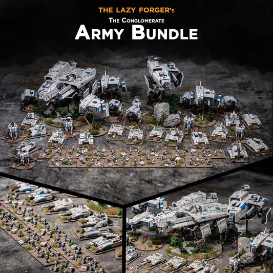 The Conglomerate Starter Army | The Lazy Forger 6-8mm Sci Fi Wargaming Miniatures Role Playing Miniatures