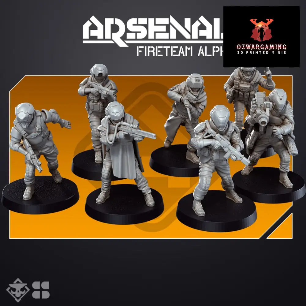ARSENAL INFANTRY: Fireteam Alpha | Skullforge Studios 32mm Wargaming Miniatures Role Playing Miniatures