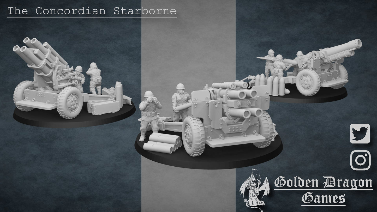 United States of America Field Artillery | Golden Dragon Games Weird WW2 Role Playing Miniatures