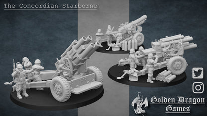 United States of America Field Artillery | Golden Dragon Games Weird WW2 Role Playing Miniatures