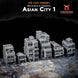 Asian City 1 | The Lazy Forger 6-8mm Sci Fi Wargaming Terrain Role Playing Miniatures