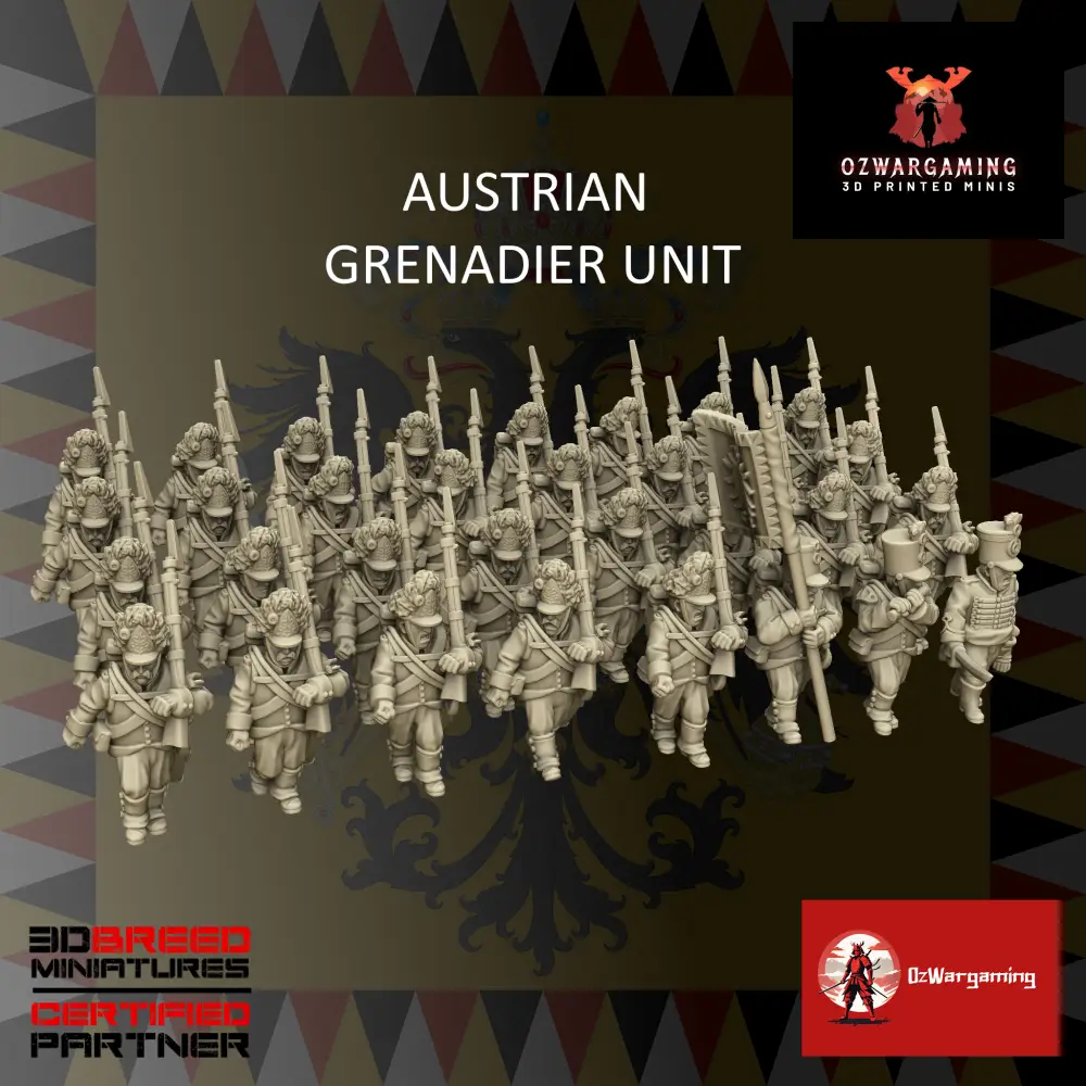 Austrian Grenadier Infantry | 3DBreed 15mm Wargaming Miniatures Role Playing Miniatures