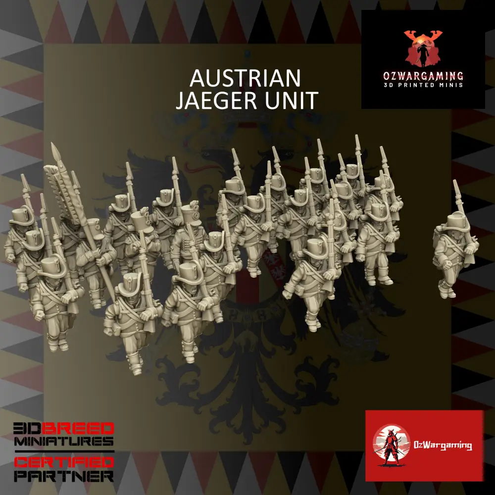 Austrian Jaeger Infantry | 3DBreed 15mm Wargaming Miniatures Role Playing Miniatures