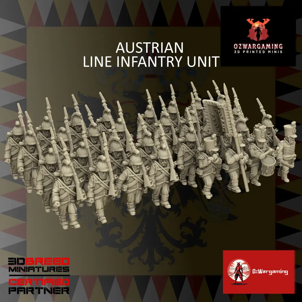 Austrian Line Infantry | 3DBreed 15mm Wargaming Miniatures Role Playing Miniatures