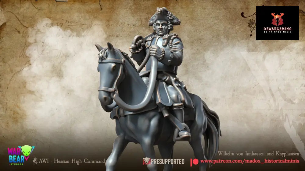 AWI Hessian Wilhelm von Innhausen und Knyphausen | Warbear Studios 28mm Historical Wargaming Miniatures Role Playing