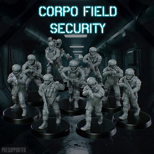 Corpo Field Security | Skullforge Studios 32mm SciFi Wargaming Miniatures Role Playing Miniatures
