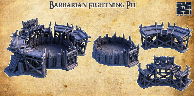 Barbarian Fighting Pit  | MiniatureLand Wargaming Terrain