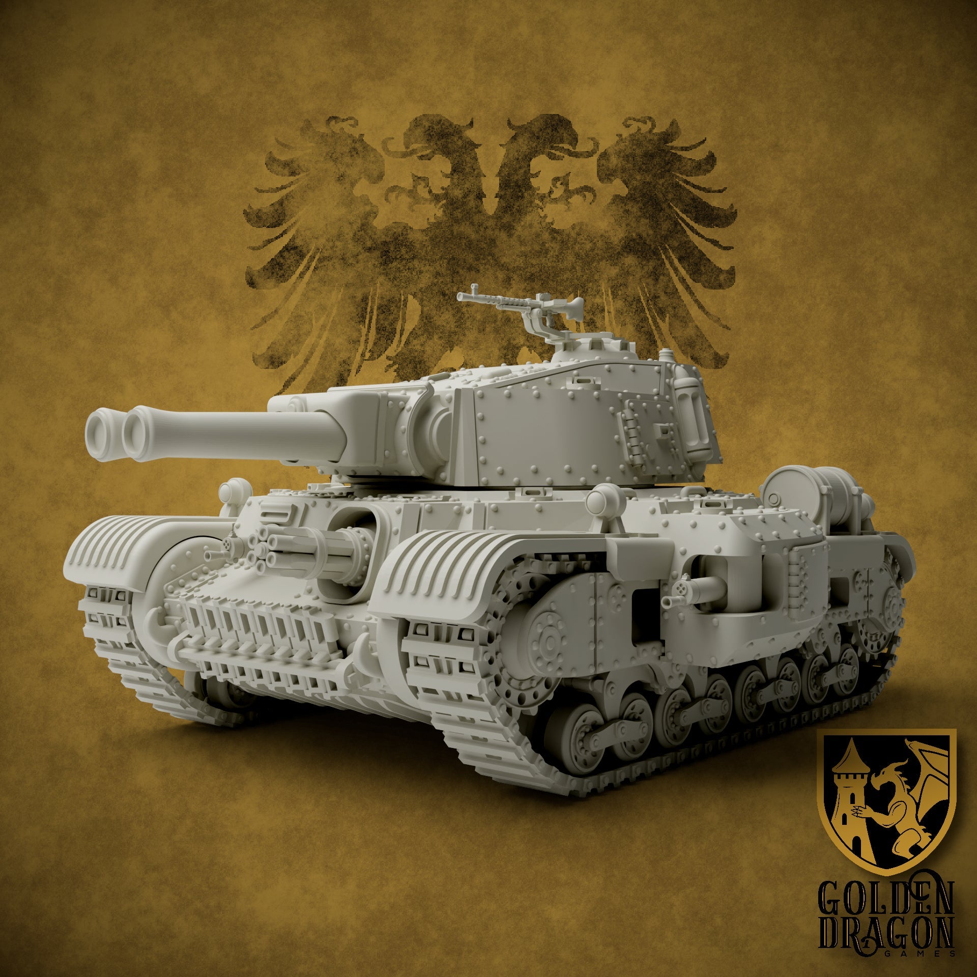 Holy Roman Empire 45M Barbarossa Assault Tank | Golden Dragon Games Weird WW2 Role Playing Miniatures