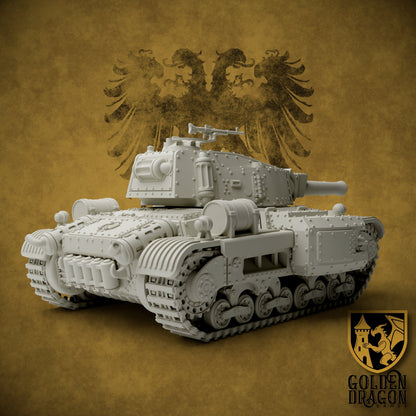 Holy Roman Empire 45M Barbarossa Assault Tank | Golden Dragon Games Weird WW2 Role Playing Miniatures