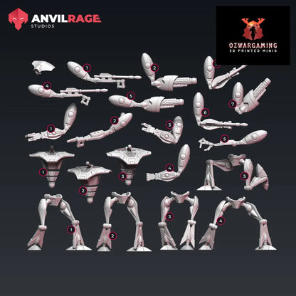 Baywatch Droids | Anvilrage Galactic SciFi Miniatures 32mm 1/47 Legion Scale Role Playing Miniatures