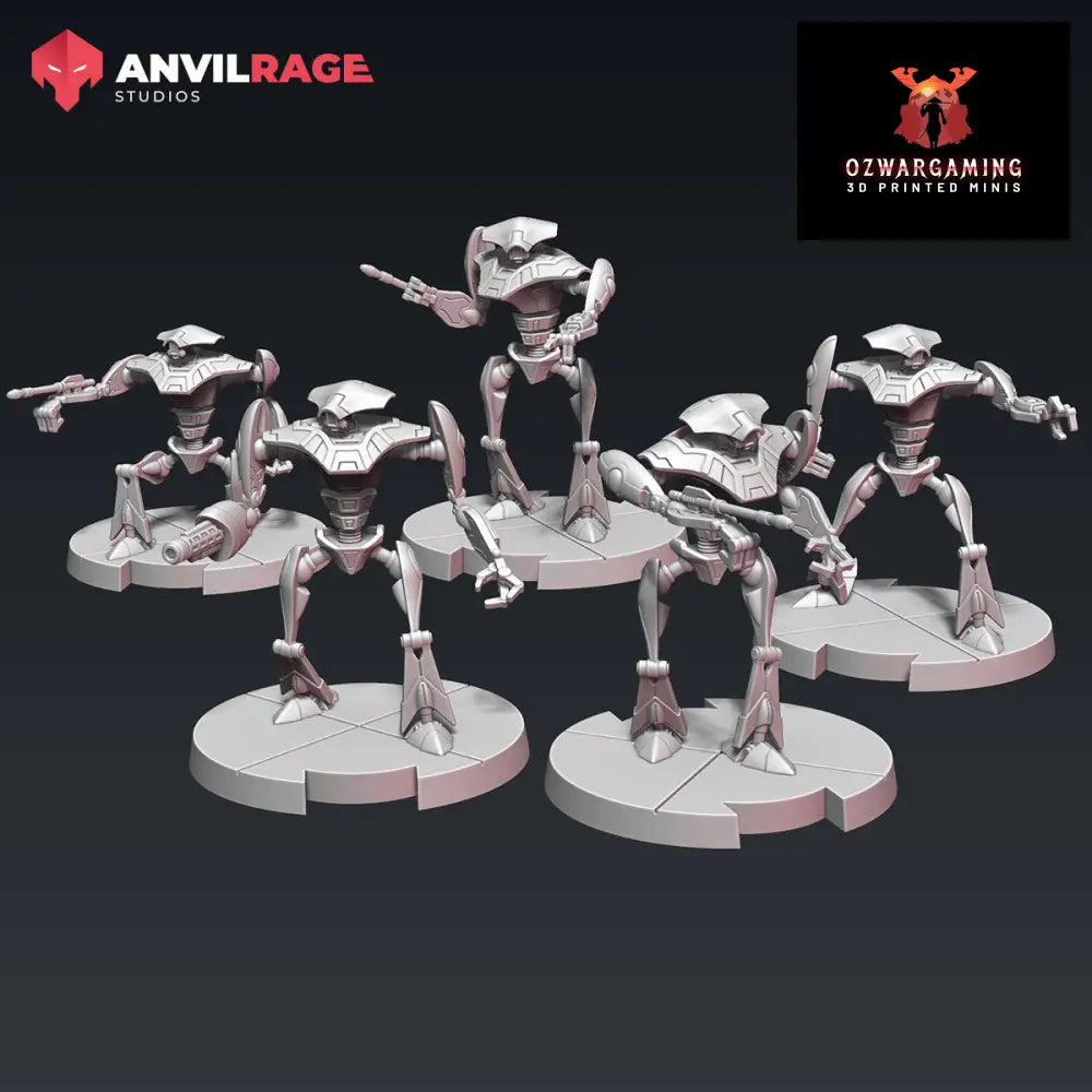 Baywatch Droids | Anvilrage Galactic SciFi Miniatures 32mm 1/47 Legion Scale Role Playing Miniatures